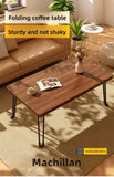 Modern Simple Foldable Dining Table Home Living Room Portable Rectangular Study Table for Small Apartment Bedroom Balcony