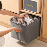 Foldable Shoes Storage Organizer 12 Grids Visible Jeans Clothes Storage Boxes Dust-proof Closet Shoe Storage Containers