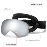 Winter Outdoor SKI Goggles Men And Women Teen, Free Optical Frame and Bag, UV400 Anti-Fog Snowboard Eyewear, Charistmas Gifts