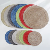 Anti Slip Heat Resistant Coasters for Coffee Tea Mug, Round Table Mat Linen Drink Coaster, Kitchen Accessories Decor Placemats