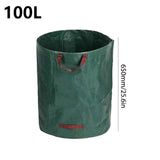 120-500L Garden Yard Waste Bag Foldable Leaf Sack Weed Trash Can Waterproof Reusable Trash Storage Container Garden Supplies New