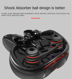 Hollow Breathable Bicycle Saddle Men Women MTB Road Bike Saddle Shock Absorbing Comfortable Big Butt Bike Seat Safety Warning