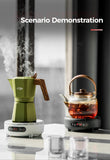 IKAPE Espresso Moka Pot and infrared ceramic hob Set,220V With Temperature Control Stovetop Espresso Machine For Coffee Lover