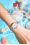 POEDAGAR Elegant Ladies Watches Waterproof Luminous Date Week Watch for Woman High Quality Stainless Steel Quartz Women's Watch