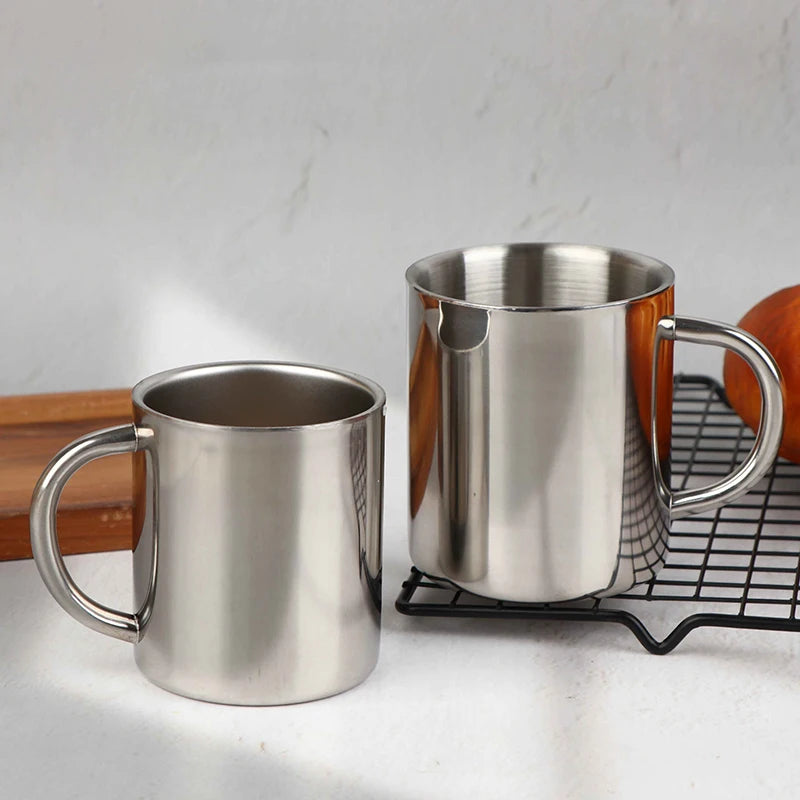 Travel Tumbler Jug Children's Milk Tea Cups Office Water Mug Double Wall 304 Stainless Steel Coffee Mug Without Lid Portable Cup
