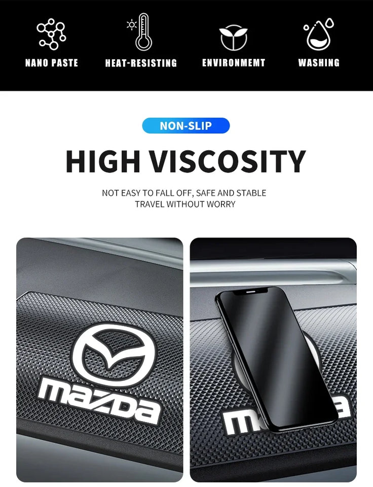 1PCS Car Anti-Slip Mat Pad Rubber Mobile Sticky Dashboard Phone Stand Non-Slip Mat For MAZDA 3 BK BL 5 CR CW 6 II GH CX-7 ER MX5