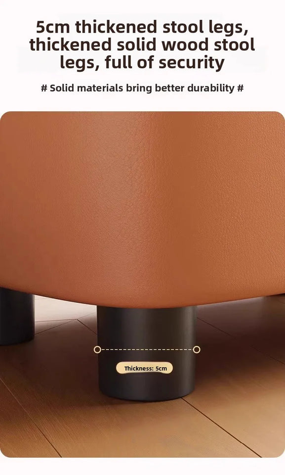 Shoe Cabinets Shoe Stool Upholstered Shoe Bench Storage Ottoman Seat Entryway Hallway Living Room Soft Padded Faux Leather