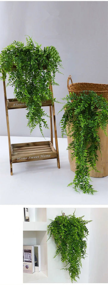 1/2/6Piece Artificial Vine Home Decor Artificial Ivy Leaf Garland Plants Vine Fake Foliage Flowers Creeper Green Ivy Wreath