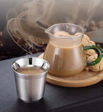 1pcs 80ml 160ml 250ml Mini Coffee Cups High Quality Stainless Steel Double Wall Heat-insulating Coffee Cups Portable Drink Cups