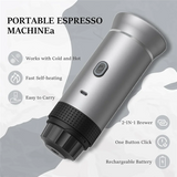 B89B-Ideal For Home& Travel, Portable Espresso Coffee Machine 3-In-1, Wireless& Electric, Compatible With Capsules& Powder