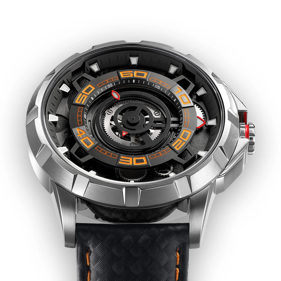 BERNY Automatic Skeleton Watch For Men 3D Dial 5ATM Luminous Sapphire 316L Steel MIYOTA 82S0 Mechanical Top Luxury Men's Watches