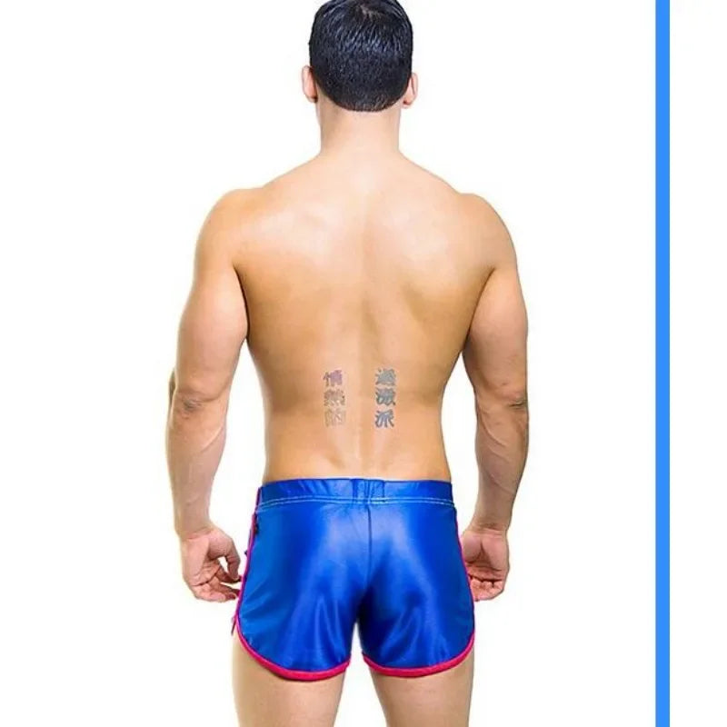 Comfortable home simulation silk home pants, men's shorts home pants, fitness boxer shorts, pajama pants D6201