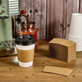 50/100pcs Kraft Paper Coffee Cup Sleeves Disposable Cup Cover Drinks Protective Cover Non-Slip  Heat Insulation Cardboard Holder