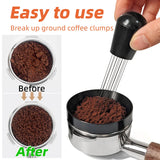 Espresso Coffee Stirrer WDT Distribution Tool Stainless Steel Needles Coffee Powder Distributor Dosing Ring Barista Accessories