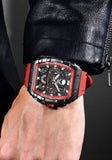 LIGE Brand Mens Watch Skeleton Skull Dial Sports Military Watches Men Fashion Luxury Waterproof Quartz Watch Chronograph Relogio