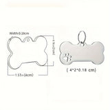 Personalized Engraved High-Quality Dog Tag Bone-Shaped Collar Pendant with Name Phone Number Custom Pet Identification Accessory