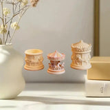 1Pcs Dollhouse Miniature Carousel Mini Storage Box Model Doll House Accessories Coffee Storage Case Home Decoration Toy