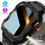 2025 New LED Men's Smartwatch 1.73" Screen Bluetooth Answer Call Smartwatch Multi Sport Modes Health Monitoring Fitness Watches