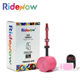 RideNow Metal Nozzle Tpu Inner Tube Removable Valve Cores External Thread Tube 700Cx18-32C/32-47C Road Bike &Gravel Presta Valve