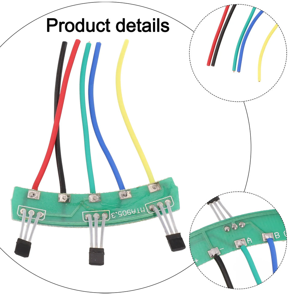 Electric Bike Motor Hall Sensor Kit - 1pc 3144/3413 Hall Part With PCB Board & Cable For 2-Wheel Electric Vehicles