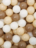 5.5CM 50/100pcs Soft Ball Pit Ball Crush Proof Plastic Balls With Reusable Net Bag for Kids Coffee Beige Cream Brown Mix Colours