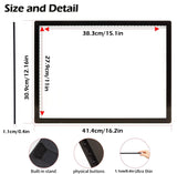 A3 Rechargeable Light Pad With Bottom Bracket, Clip and bag,3000 MAh Battery Powered Light Box For Diamond Painting,Sketching
