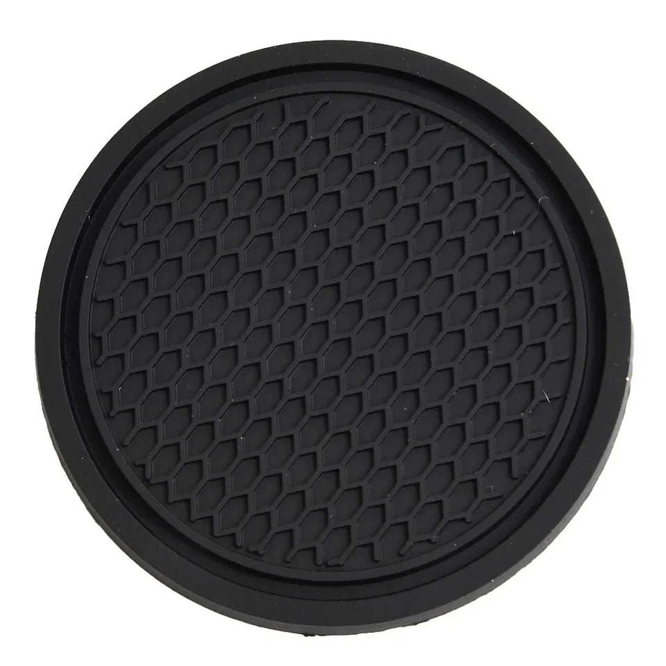 2pcs Black Car Auto Cup Holder Anti Slip Insert Coasters Pads Interior Accessories For Most Cups Accessories