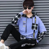 Top White Sports Suits Alphabet Pants Sets Sweatshirt Men's Clothing Plaid T Shirt Man Original Sweatpants Tracksuit Brands Xl