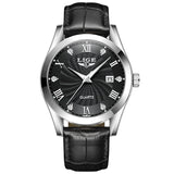LIGE New Luxury Watch for Men Military Leather Man Wristwatch Quartz Clock Waterproof Luminous Date Week Men's Watches Reloj+box