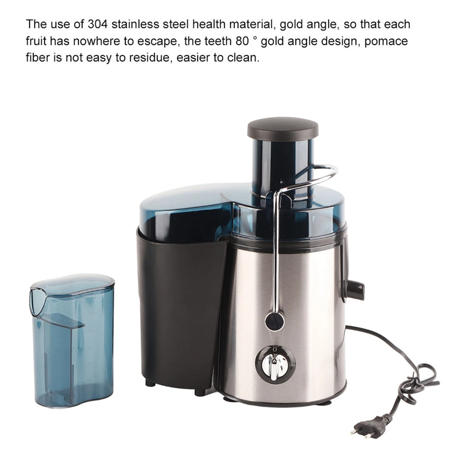 Centrifugal Juicer Machine 500ML Stainless Steel Juicer Machine Whole Fruit Vegetable Centrifugal Juice Extractor