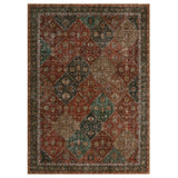 Rug for Living Room, Machine Washable, Non-Slip,Stain & Water Resistant, Low-Pile Moroccan Trellis Hallway Vintage Foldable Rug