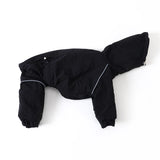Winter 4-legged Windproof Cotton Jacket for Italian Greyhound Warm High Neck Adjustable Sweatshirt for Whippet Greyhound to 25KG