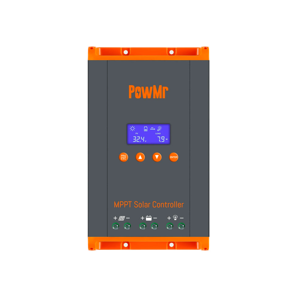 PowMr New 60A MPPT Solar Charge Controller 12V/24V/36V/48V LCD Dispaly Max Solar Panel PV 160V Support Parallel and Max 12 Units