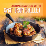 3PCS Pre-Seasoned Cast Iron Skillet Set, Pans for Oven Grill Campfire, Durable Cookware for Home Outdoor Cooking