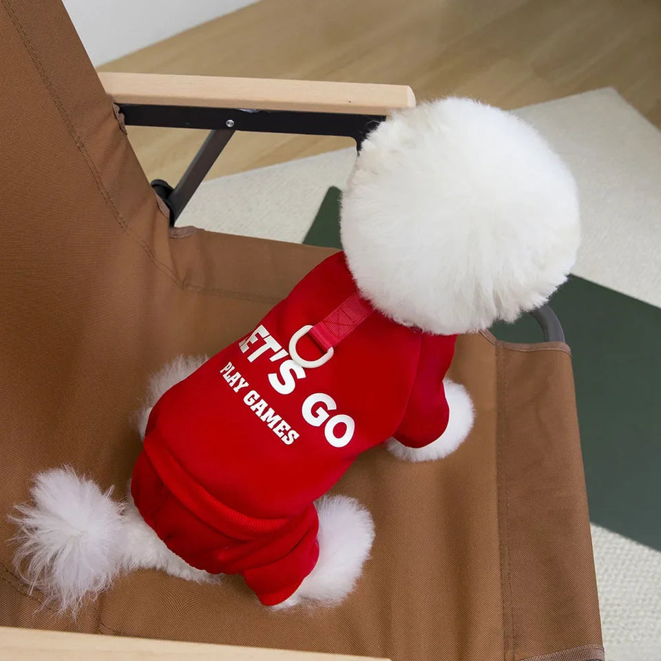 4 Legs Dog Hoodies Jumpsuit for Small Dogs Puppy Clothes Sport Dog Pullover Sweatshirt Doggies Winter Coat Warm Pet Cat Apparel