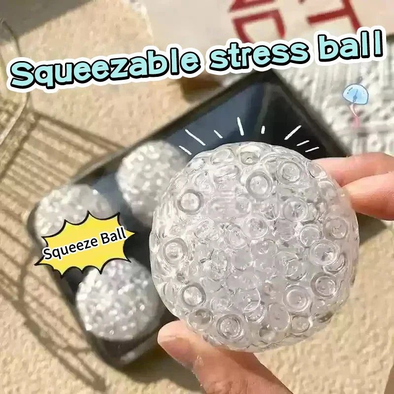 Squishy Balls Ice Beads Stress Relief Toy Super Soft Mochi Fidget Toy with Slow Rebound Texture for Adult Anxiety Relaxation