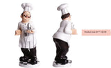 Restaurant Resin Decor - Chef Figurine & Bar Ornaments for Cafe, Commercial Kitchen Decorations Durable Resin Craft