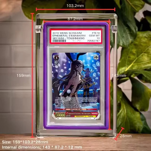 Custom Magnet Acrylic Graded Card Collectible Slab Acrylic Display Case for CGC BGS TCG Grading Card Slab Protector