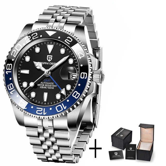 2025 PAGANI DESIGN New PD-1662 V5 Men Mechanical Watches Luxury Ceramic Bezel Automatic Watch 100M Waterproof GMT Watch for Men