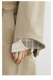 CHIC VEN Women Long Trench Coat Loose Casual New Plaid Patchwork Female Windbreaker Office Ladies Outerwear Spring Autumn 2025