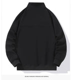 Big Size Clothing Store Sweatshirt Men Half Turtleneck Zip-up Long Sleeve Pullover Male Loose Fit Spring Autumn Large Plus 10XL