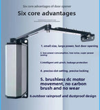 Intelligent waterproof side mounted electric door opener, community curved arm automatic swing door electric door closer, villa