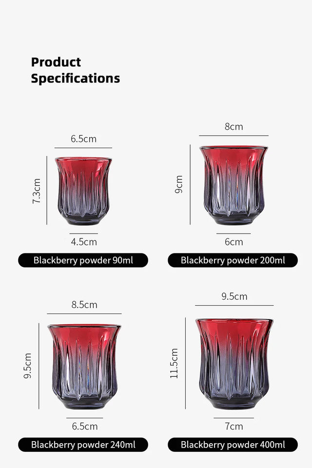 Bincoo High End Coffee Cup Elegant Retro Glass for Americano Dirty Flat White Espresso and Latte Available in 90/200/240/400ml
