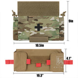 KRYDEX Tactical Roll Up Medic Pouch First Aid Trauma EMT IFAK Organizer Pouch Drop Dump Pouch for Vest Chest Rig Outdoor Gear