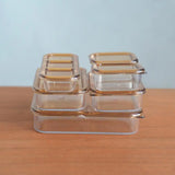 1/6 Dollhouse Mini Kitchen Storage Box Models Set Vegetable Preparation Fresh Keeping Lunch Box Tableware Decor