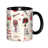 Pink Doctor Nurse Coffee Mugs DIY Customized Enfermera En Apuros Ceramic Milk Tea Mug Cup
