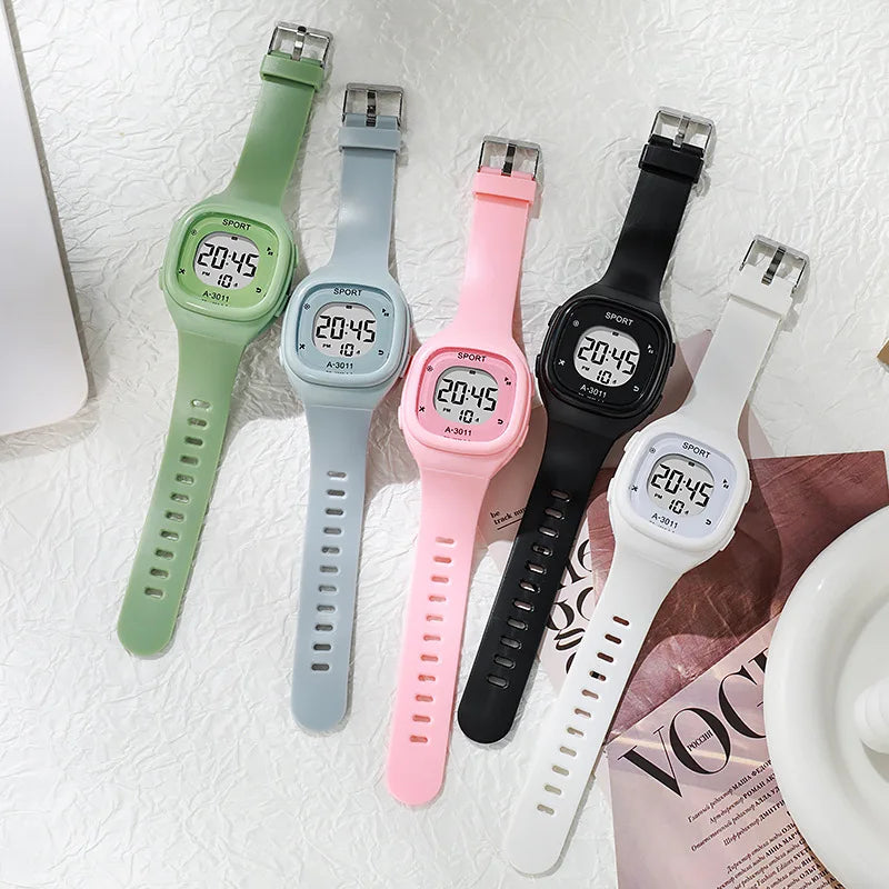 Electronic watch, student junior high school Mori dopamine exercise electronic watch