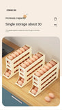Refrigerator Egg Storage Box 4 Layers Automatic Rolling Egg Holder Kitchen Refrigerator Egg Dispenser Fridge Organizer