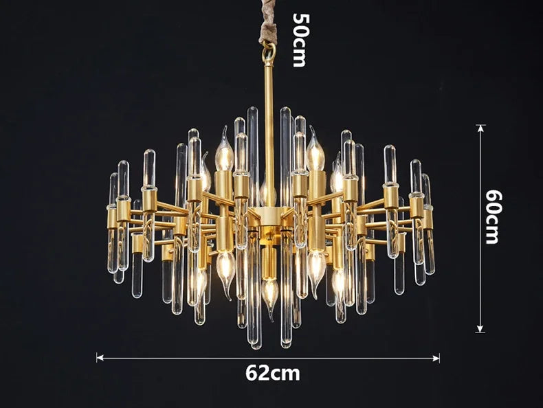 Modern restaurant luxurious smart crystal chandelier Gold round Living room interior decoration salon restaurant chandelier