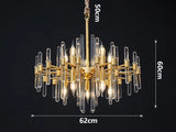 Modern restaurant luxurious smart crystal chandelier Gold round Living room interior decoration salon restaurant chandelier
